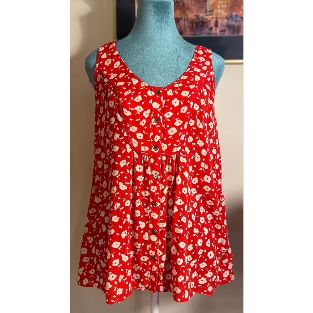 Maeve Anthropologie Sleeveless
Red Floral Top Sz 4